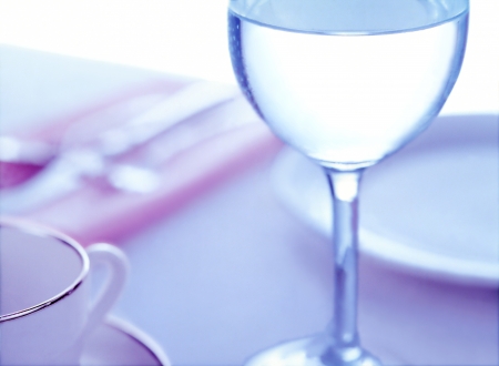 glass and coffee cupの写真素材