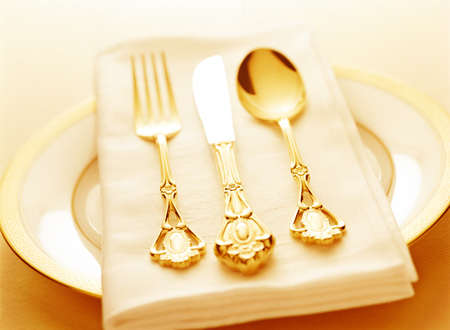dish and cutleryの写真素材