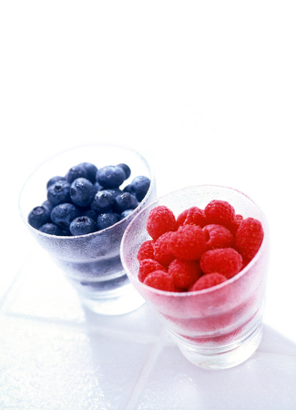 Blueberry and Raspberryの写真素材