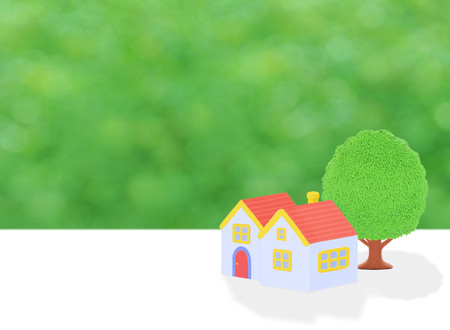 Clay of the house and treeの写真素材