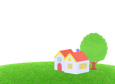 Clay of the house and treeの写真素材