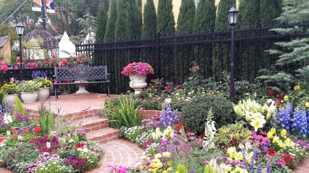 Hong Kong Flower Show 2017 - a corner of the gardenの写真素材