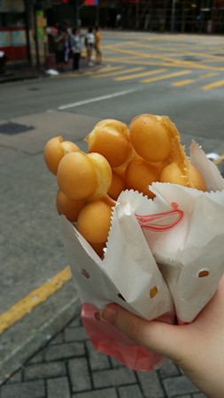 Famous HK Street Food - egg waffleの写真素材
