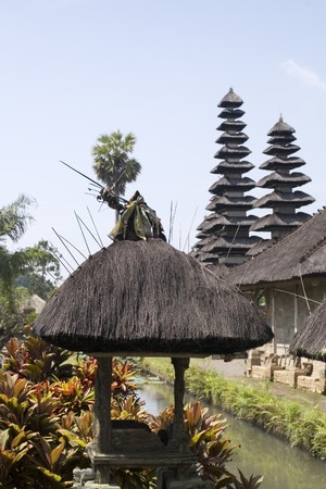 Hinduism temple Pura Taman Ajun Mengwi, details, Bali, Indonesiaの写真素材