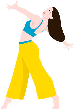 Woman dancing in sportswearのイラスト素材