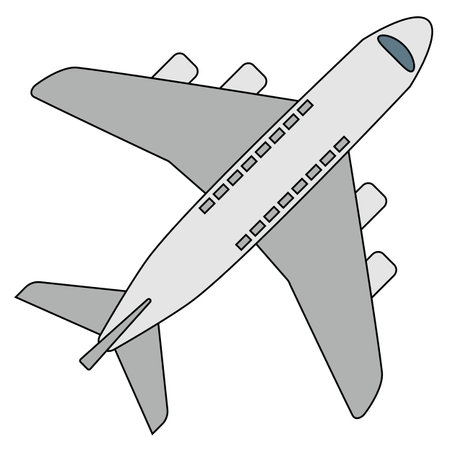 Passenger plane icon in vector graphicsのイラスト素材