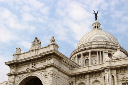 Victoria Memorial landmark in Kolkata, West Bengal, Indiaのeditorial素材