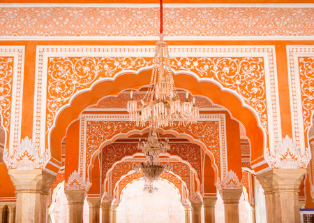 Chandra Mahal museum in City Palace Jaipur, Rajasthan, India.