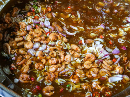 Sweet fish sauce with dry shrimp, Thai dessertの写真素材