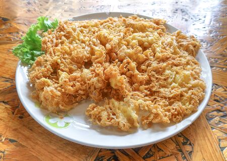 Crispy omelette thai food styleの写真素材