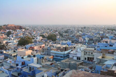 Cityscape view in the evening, Jodhpur. Rajasthan, Indiaの写真素材