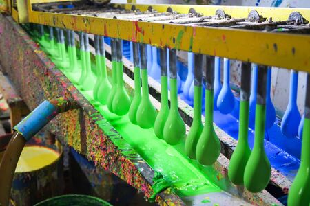 Balloon processing industry in the factory. Steel machineの写真素材