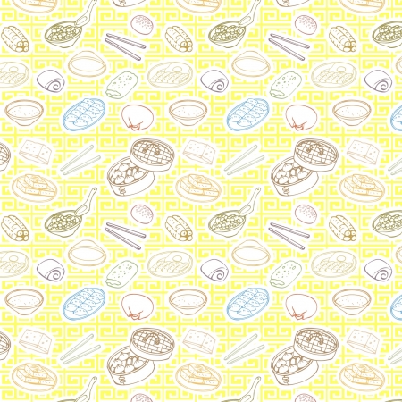 A variety of  Chinese breakfastのイラスト素材