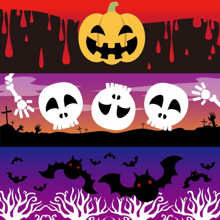 blood,lantern,cemetery,bat ,forest,skull and crossbonesのイラスト素材