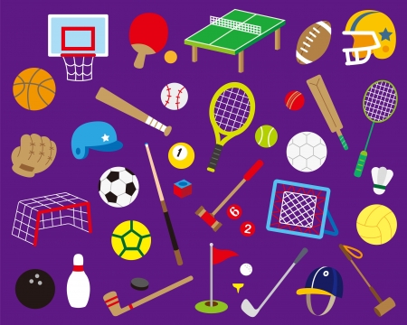A variety of ball sportsのイラスト素材