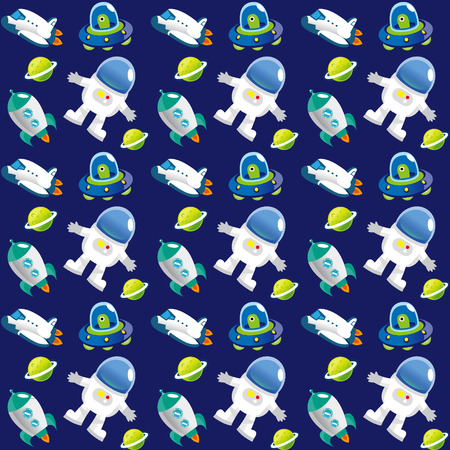 A variety of outer space patternのイラスト素材