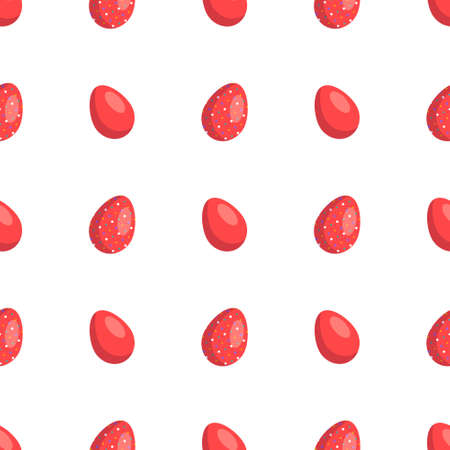 Happy Easter seamless pattern with eggs. The symbol of the Christian Spring Holiday. Festive decoration drawn in black and gold lines with abstract elements on a white background. Vector graphicsのイラスト素材