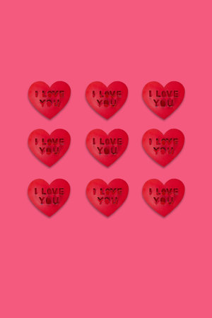 Valentine cards with lettering I Love You. Declaration of love. Love letter, Red paper craft hearts...