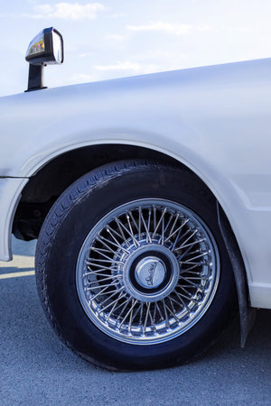 09/15/2024. Novosibirsk, Midday, Knitted discs Wexler SilverWeb. Aluminum whire wheels. White old...