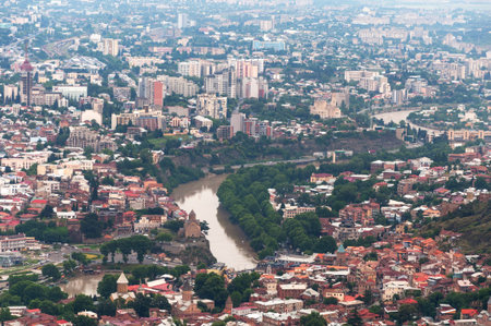 Panoramic view of Tbilisi, Georgia.