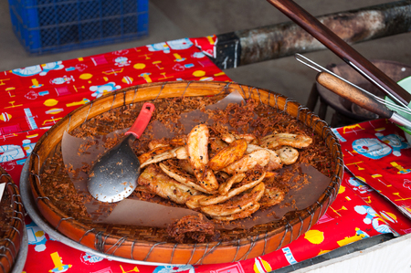 Delicious sweet fried bananaの写真素材
