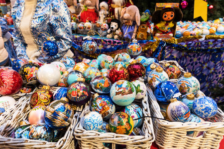 MOSCOW, RUSSIA - NOVEMBER 24, 2018: New Years and Christmas decoration of the GUM in Moscow, Russia.のeditorial素材