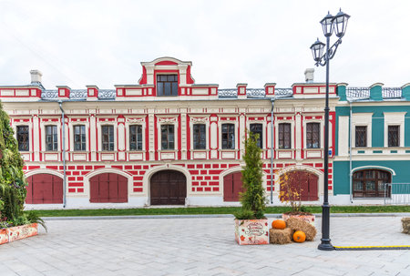 Moscow, Russia - October, 5 2019: Shkolnaya street during the festival Golden Autumn in Moscow....