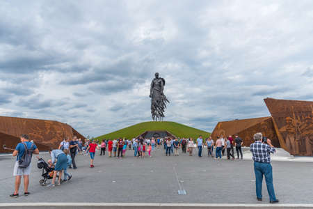 Rzhev, Russia - 14 August, 2020: Memorial complex in memory of all Soviet soldiers of World War II near Rzhev in Russiaのeditorial素材