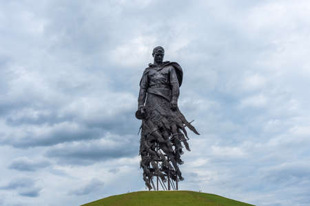 Rzhev, Russia - 14 August, 2020: Memorial complex in memory of all Soviet soldiers of World War II near Rzhev in Russiaのeditorial素材