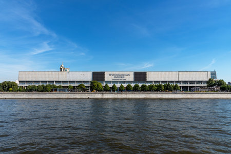 Moscow, Russia - August 12, 2022: New Tretyakov Gallery - The second building of the Tretyakov Gallery on Krymsky Val in Muzeon Park. Museum of Modern Russian Art in Moscow.のeditorial素材