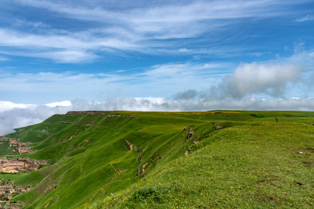 Picturesque summer view of Bermamyt plateau. One of the most picturesque attractions in the south of...