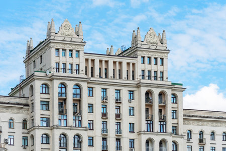 Kotelnicheskaya embankment building. Residential building on Kotelnicheskaya embankment.の写真素材
