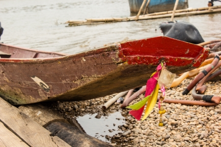 Local fishing boatsin asia.の写真素材