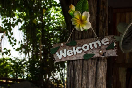 The Welcome sign.の写真素材