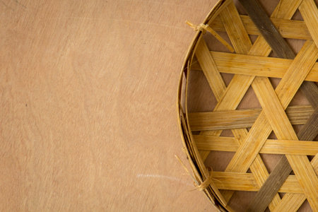 Wickerwork, baskets, fish, wood, wicker, bamboo.の写真素材