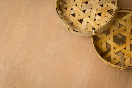 Wickerwork, baskets, fish, wood, wicker, bamboo.の写真素材