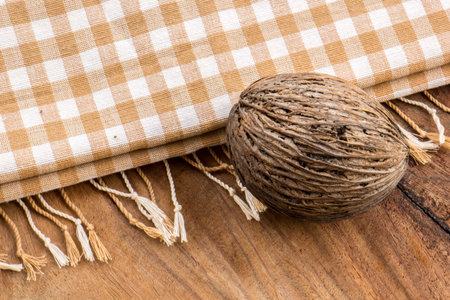 Cotton, natural dyes, wood floors, surfaces, cotton.の写真素材