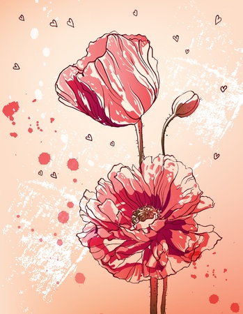 floral backgroundのイラスト素材