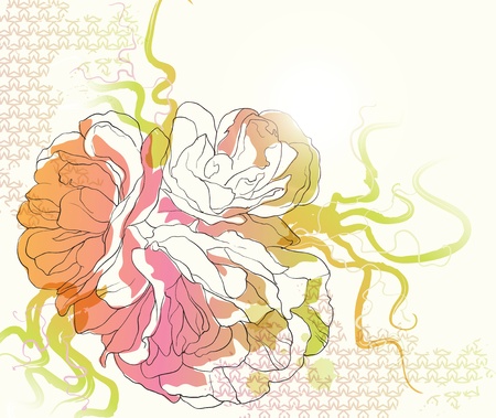floral backgroundのイラスト素材