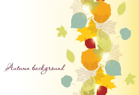 seamless autumn leafs のイラスト素材