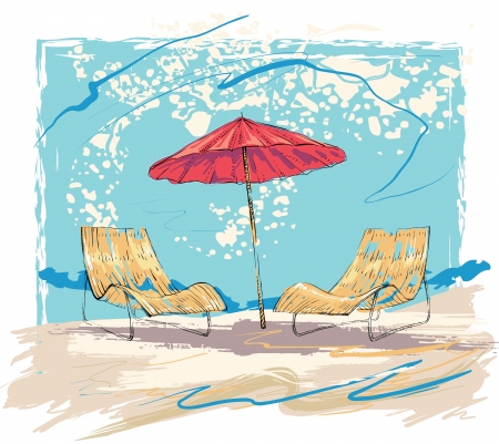 summer backgroundのイラスト素材