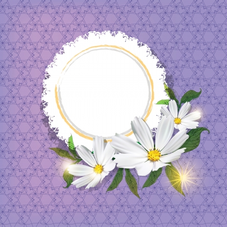 Greeting card with flowersのイラスト素材