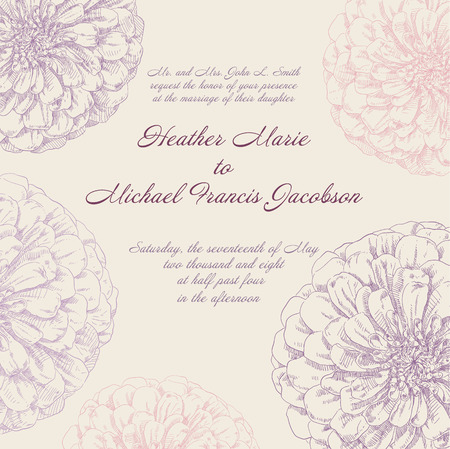 Beauty hand drawing card flower frames. Vector illustration.のイラスト素材