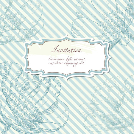 Beauty hand drawing card flower frames. Vector illustration.のイラスト素材
