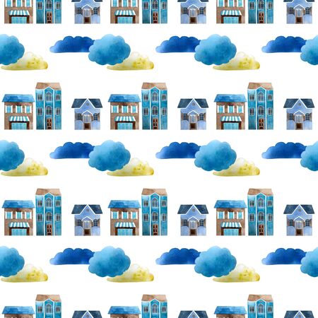 Seamless pattern of urban landscape.の写真素材