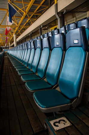 Chairs at Ice Skating Stadium Netherlandsの写真素材