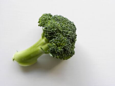 broccoli cabbage on a white backgroundの写真素材