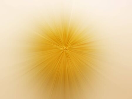 Abstract light yellow, beige zoom effect background. Digitally generated image. Rays of light yellow, beige light. Colorful radial blur, fast speed zooming motion, sunburst or starburst.の写真素材