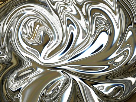 Unique delicately textured swirled liquified modern abstract design perfect for wallpapers and backgrounds in bright silver, gray and white tints and hues.の写真素材