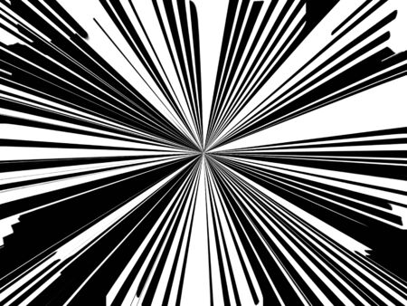 Abstract monochrome star line light illustration background. Black White Abstract Zoom Motion background.の写真素材
